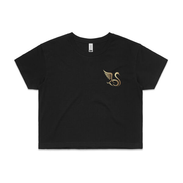 Senior Swans Cropped Tshirt Thumbnail